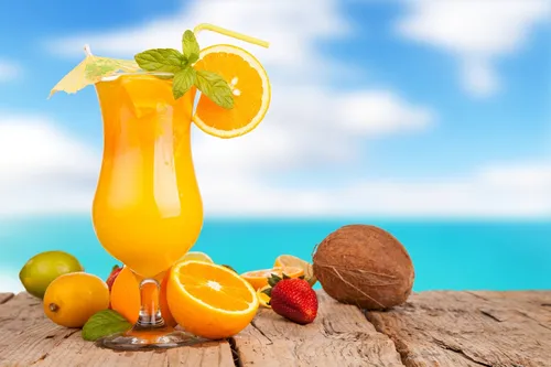 Напитки Обои на телефон стакан апельсинового сока с фруктами