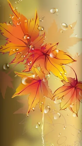 Осень Листья Обои на телефон арт