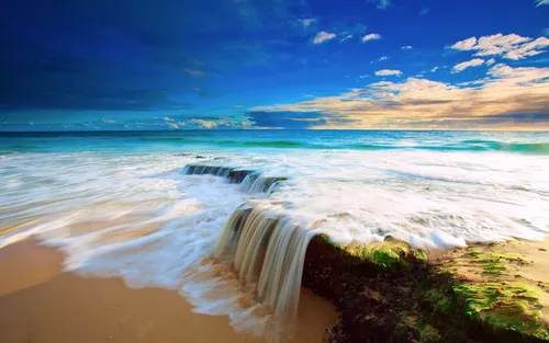 Природа Море Обои на телефон пляж с голубой водой