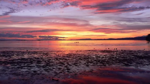Рассвет На Море Обои на телефон закат над пляжем