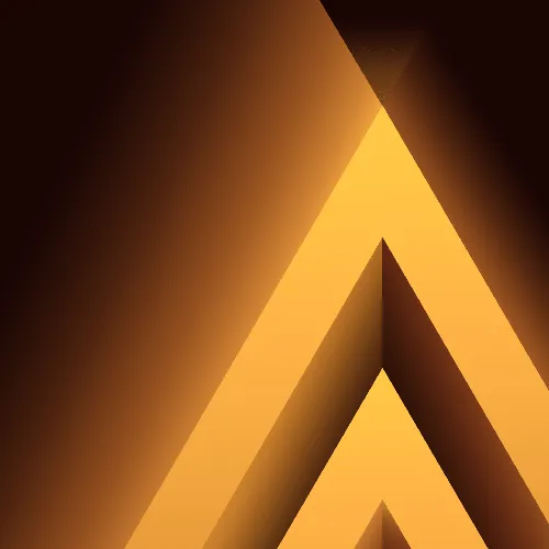 Самсунг А5 2017 Обои на телефон желтый треугольник на черном фоне