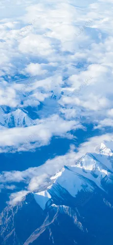 Самсунг Зима Обои на телефон горный хребет с облаками