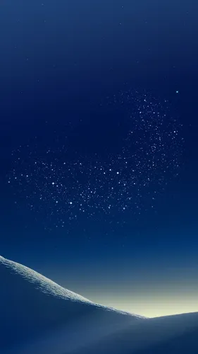 Самсунг Зима Обои на телефон голубое небо со звездами