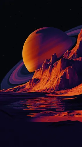 Сатурн Обои на телефон планета в космосе