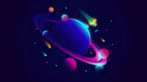 Сатурн Обои на телефон фиолетовый и красный игровой контроллер