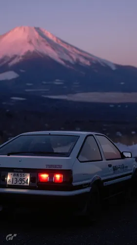 Тойота Обои на телефон автомобиль с горой на заднем плане
