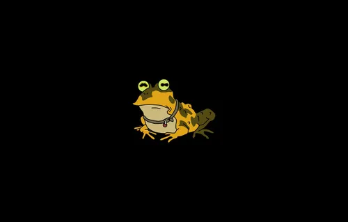 Футурама Обои на телефон желтая лягушка на черном фоне