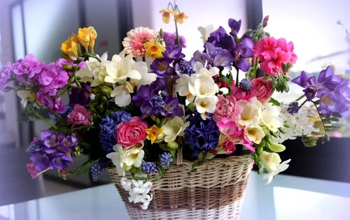 Цветы Бесплатно Обои на телефон корзина цветов
