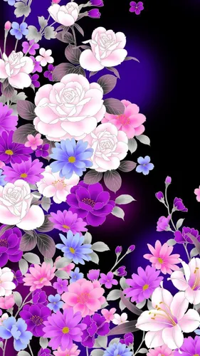 Цветы На Темном Фоне Обои на телефон снимок