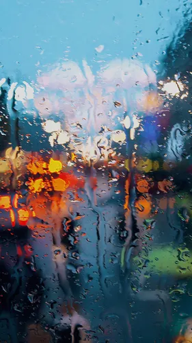 Прикольный Заставку Картинки Обои на телефон окно с каплями дождя