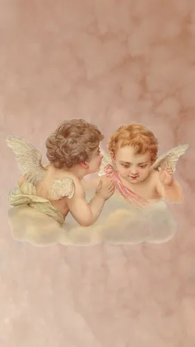 Мод Хамфри, С Ангелами Обои на телефон два ребенка в миске