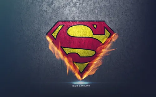 Супермен Обои на телефон логотип с красно-желтым дизайном