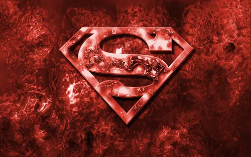 Супермен Обои на телефон красный и золотой символ