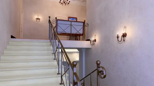 Декоративная Штукатурка Фото лестница с перилами