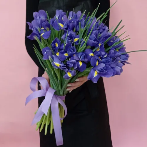 Ирисы Фото ваза с голубыми цветами
