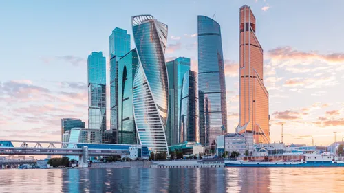 Москва Сити Фото городской пейзаж с высокими зданиями