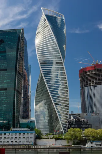 Москва Сити Фото высокое стеклянное здание