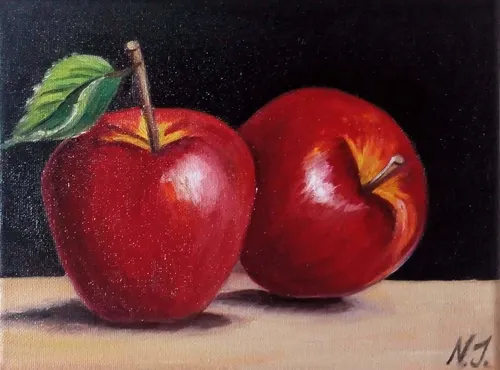 Натюрморт Фото пара яблок