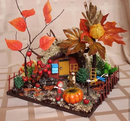 Поделки Осень В Школу Фото пряничный домик с украшениями