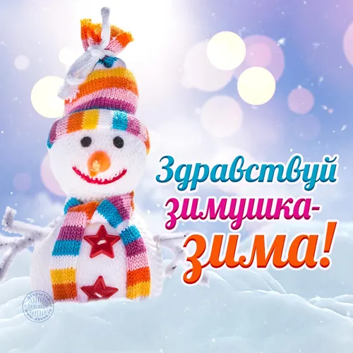 Зимы Фото снеговик в шапке и шарфе