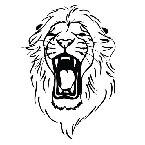 Льва Фото черно-белый рисунок мужского лица