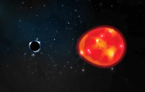 Черной Дыры Фото красно-черная планета в космосе