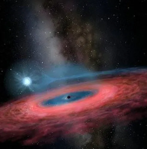 Черная Дыра Фото планета с кольцом света в космосе