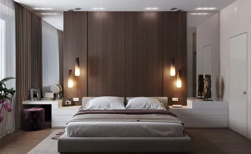 Дизайн Спальни Фото спальня с кроватью и диваном