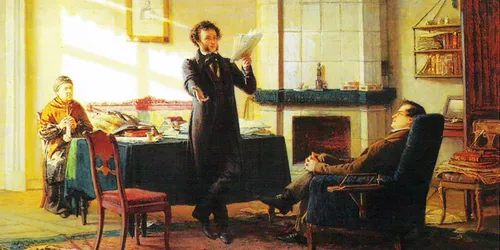 Пушкин Фото человек в костюме танцует в комнате с камином