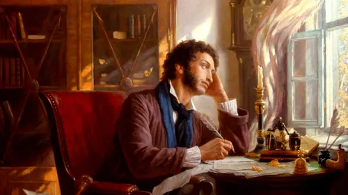 Пушкин Фото человек, сидящий за столом