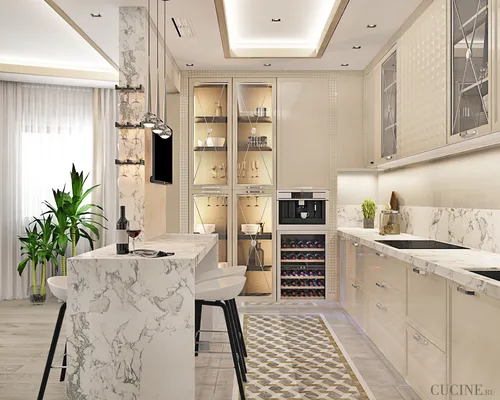 Дизайн Кухни Фото кухня с белыми шкафами