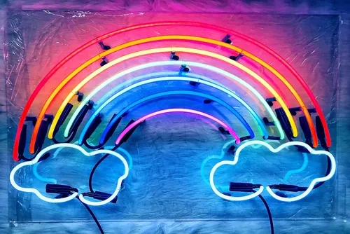 Яркие Обои на телефон картина с изображением радуги
