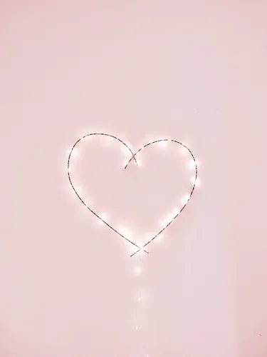 Розовый Милые Обои на телефон рисунок сердца