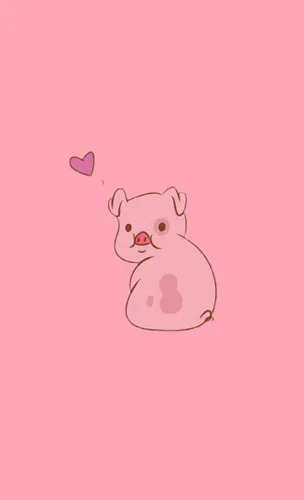 Розовый Милые Обои на телефон рисунок кошки