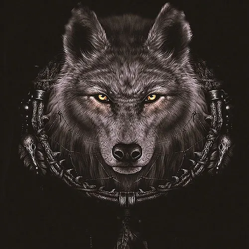Волк Обои на телефон волк с желтыми глазами