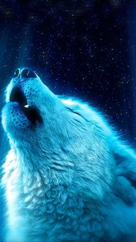 Волк Обои на телефон белый медведь с открытым ртом