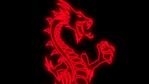 Дракон Обои на телефон красно-черный логотип