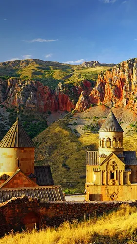 Армянские Обои на телефон здание на скале