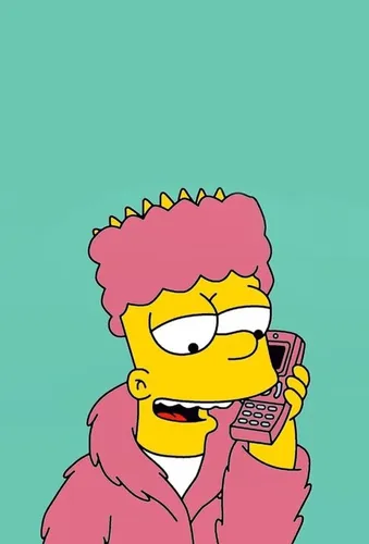 Симпсоны Обои на телефон человек с мультяшным лицом