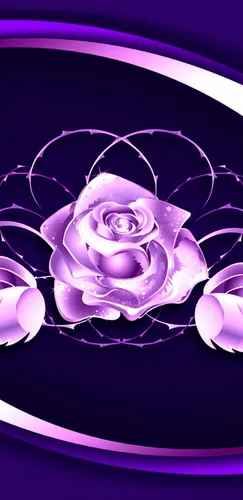 5Д Обои на телефон фиолетовый цветок с фиолетовым центром