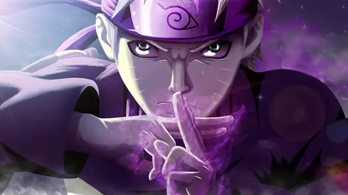 Живые Наруто Обои на телефон мультипликационный персонаж с фиолетовыми волосами