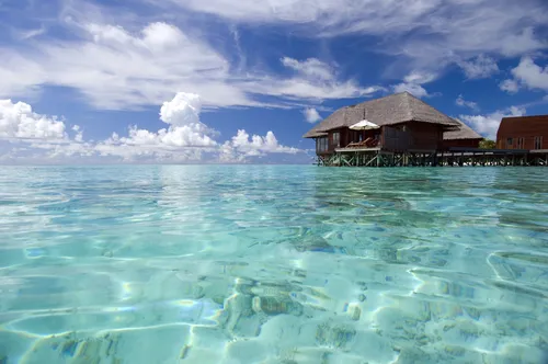 Мальдивы Обои на телефон дом на причале над водой