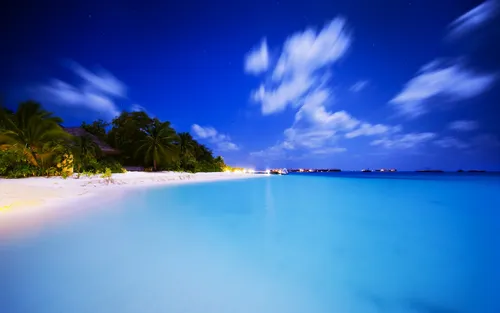 Мальдивы Обои на телефон пляж с голубой водой