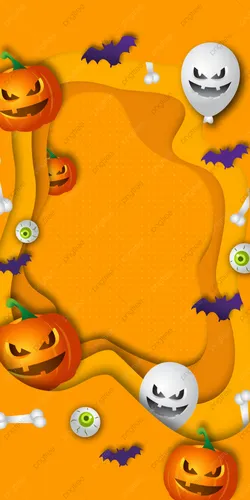 Хэллоуин Обои на телефон желтая поверхность с персонажами мультфильмов