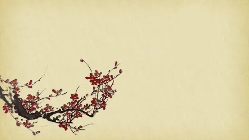 Японский Стиль Обои на телефон дерево с красными цветами