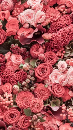 С Цветами Обои на телефон большая группа розовых роз