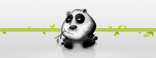 Прикольный Мультяшные Обои на телефон панда с зеленой палкой