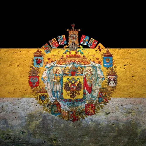 Флаг Российской Империи Обои на телефон красочное здание с большой росписью