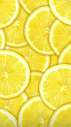 Желтые Обои на телефон куча лимонов
