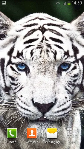 Белый Тигр Обои на телефон скриншот тигра